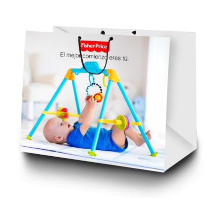 Large Laminated Eurotote Bag 12" W X 17.75" H X 6.25" D