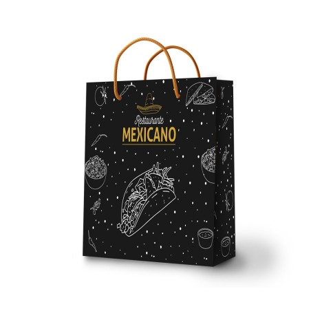 Small Laminated Eurotote Bag 7" W X 9" H  X 3.25" D