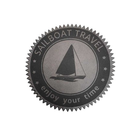 Debossed PU LEATHER PATCH (2" X 2")